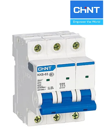 Автоматические выключатели NXB-63 3P  4A D (6kA) CHINT