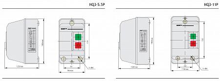 Магнитный пускатель NQ3-5.5P 10А (7-10A) 380В IP55 CHINT