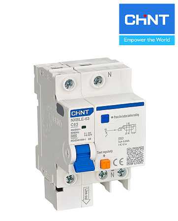 Дифавтомат NXBLE-63 1P+N 50A 30mA CHINT Дифавтомат NXBLE-63 1P+N 50A 30mA CHINT