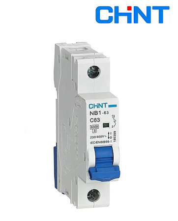 Автоматические выключатели NB1-63H 1P 16A B (6kA) CHINT