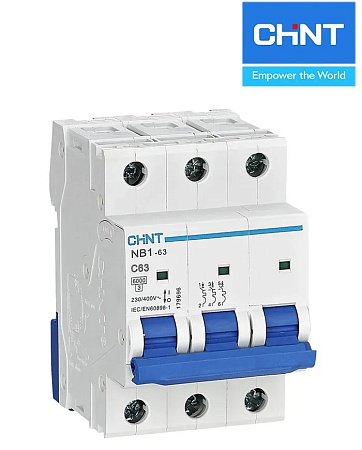 Автоматические выключатели NB1-63 3P 50A B (6kA) CHINT