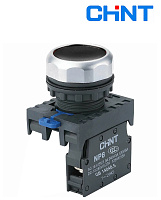 Кнопка NP8-10BN/2 черная (1НО) IP65 CHINT