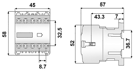 Мини-контактор МКН-0910 9А (4НО) 380В