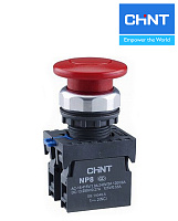Кнопка NP8-01M/1 Гриб красный (1НО) IP65 CHINT