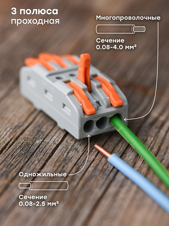 Клемма соед. проходная СК-415-5 (0.5-4мм) HLT