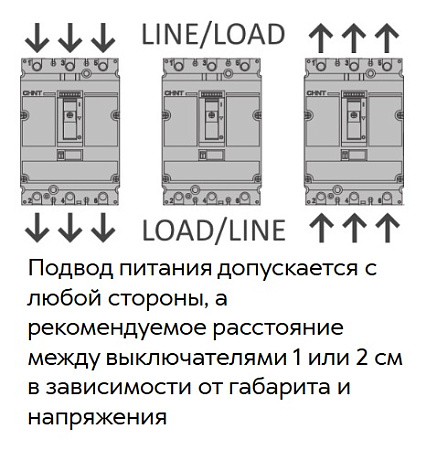 Авт. выключатели NM8N-125C 3Р 100А 36кА CHINT