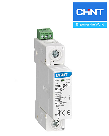 Ограничитель перенапряжения NXU-IIG/F 1P In=30kA Uc=440B Im=65kA (хар.В)