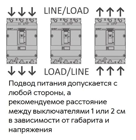 Авт. выключатели NM8N-400Q 3Р 400А 70кА с элект. расцепителем CHINT