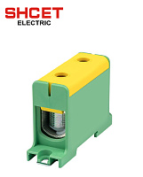 Зажим клеммный КВС 1Р 35-150мм (320А) желто-зеленая SHCET