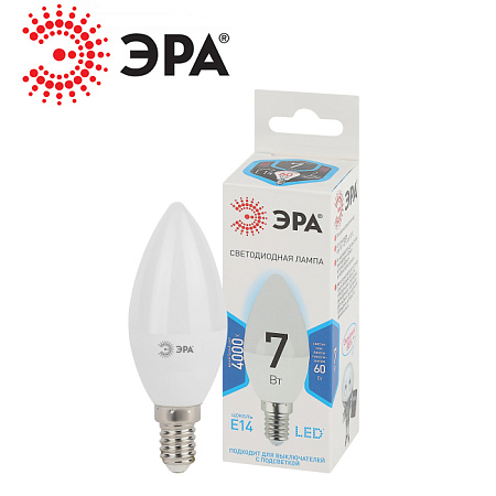 Лампа LED B35- 7W-840-E14 ЭРА