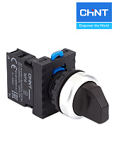 Переключатель NP8-10X/22 черный (возв.) IP65 CHINT