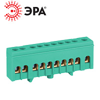 Шина в корпусе ШНИ-6*9-10 групп зеленый (NO-224-103) ЭРА