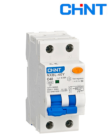 Дифавтомат NXBL-40 1P+N 10А 30mA (4.5кА) электромех. CHINT Дифавтомат NXBL-40 1P+N 10А 30mA (4.5кА) электромех. CHINT