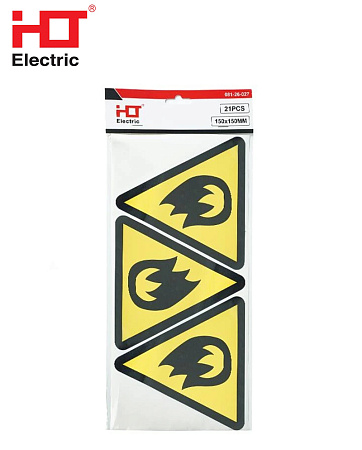 Наклейка "Пожароопасно" 150*150*150мм  (упк/21шт) HLT