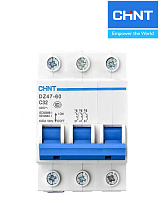 Авт. выключатели DZ47-60 3P 10A B (4.5kA) CHINT
