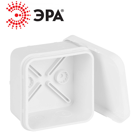 Коробка распаячная KOR-80-80-40-9g-K-2MP-W двухкомпонентная HF стойкая к УФ IP66