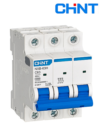 Авт. выключатели NXB-63H 3P 10A С (10kA) CHINT