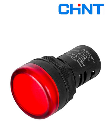Индикатор ND16-22D/2С красный 12В AC/DC IP65 CHINT