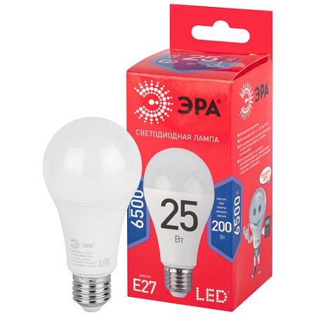Лампа LED A60-25W-865-E27 RED ЭРА