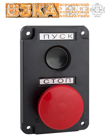 Пост кнопочный ПКЕ 122-2 (красный гриб)