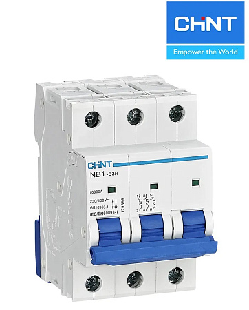 Автоматические выключатели NB1-63H 3P  6A D (10kA) CHINT