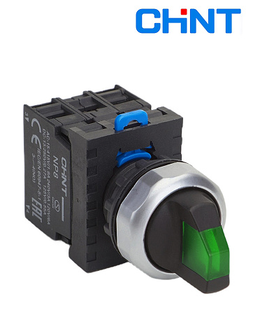Переключатель NP8-11XD/313 3 положения зеленый IP65