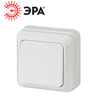Выключатель Quadro 2-101-01 1клав. ОУ 10А-250В IP20 белый