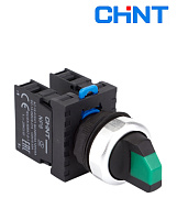 Переключатель NP8-20XD/224 2 положения зеленый IP65