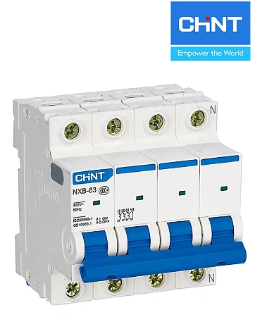 Авт. выключатели NXB-63 4P 25A С (6kA) CHINT