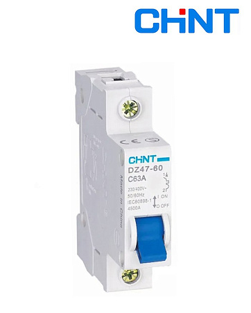 Авт. выключатели DZ47-60 1P  50A D (4.5kA) CHINT