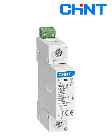 Ограничитель перенапряжения NXU-IIG/F 1P In=30kA Uc=440B Im=65kA (хар.В)