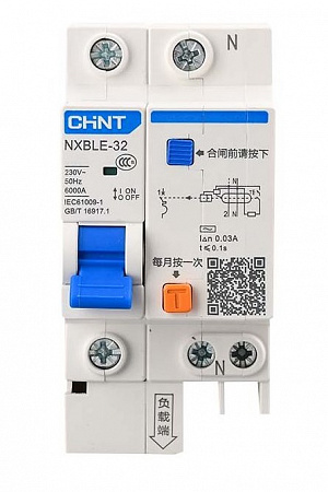 Дифавтомат NXBLE-32 1P+N 16A 30mA CHINT