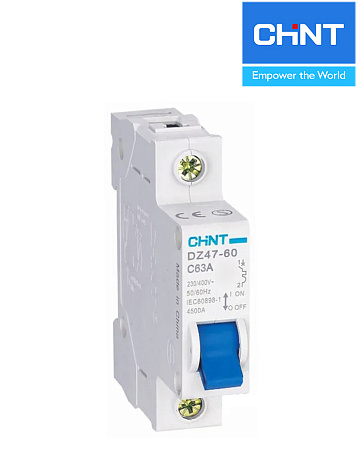 Авт. выключатели DZ47-60 1P  50A D (4.5kA) CHINT