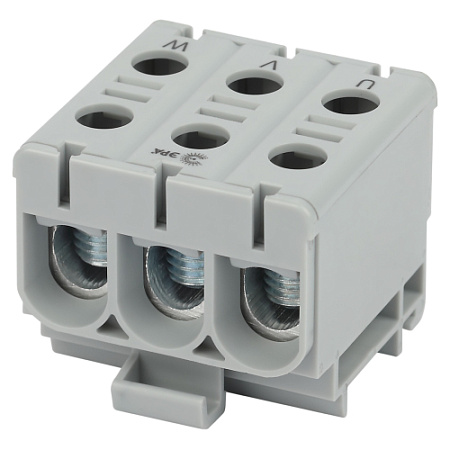 Зажим клеммный КВС 3Р  6-50мм (145А) серая ЭРА