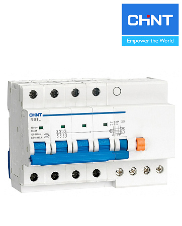 Дифавтомат NB1L-63 4P 63А 30mA (6kA) CHINT