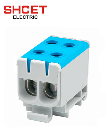 Зажим клеммный КВС 2Р  6-50мм (160А) синяя SHCET