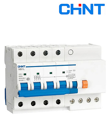 Дифавтомат NB1L-63 4P 63А 30mA (6kA) АС CHINT