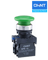 Кнопка NP8-10M/13 Гриб зеленый (1НО) IP65 CHINT