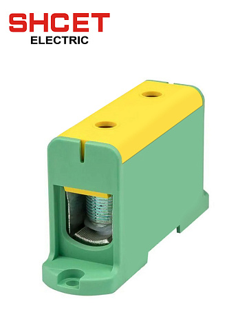 Зажим клеммный КВС 1Р 35-240мм (425А) желто-зеленая SHCET