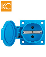 Розетка  PП10-3-YHT панельная с крышкой 16А  2Р+РЕ IP54 220В  КС