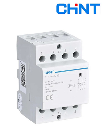 Контактор модульный  NCH8-63/40 4Р 63A (4НО) CHINT