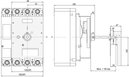 Ручной дистанц. привод для SRH23-M8 для NM8N-400/630