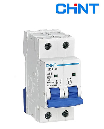 Автоматические выключатели NB1-63 2P 10A B (6kA) CHINT