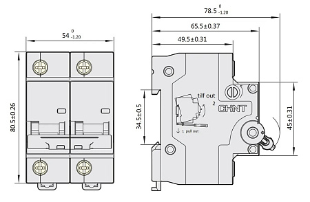 Авт. выключатели NXB-125 3P 63A D (10kA) CHINT