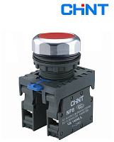 Кнопка NP8-11BN/4 красная (1NO+1NC) IP65 CHINT