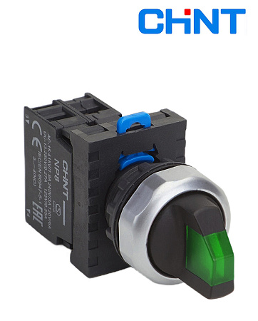 Переключатель NP8-11XD/213 2 положения зеленый LED IP65 Переключатель NP8-11XD/213 2 положения зеленый LED IP65