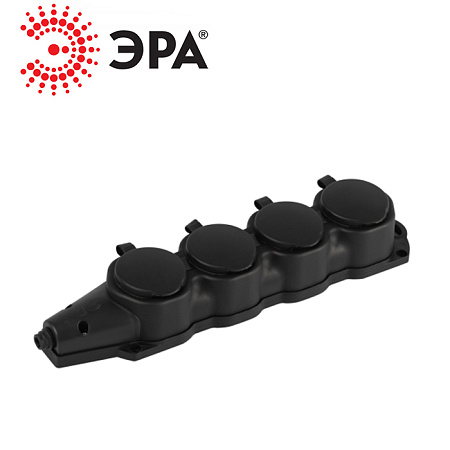 Колодка 4гн каучуковая KX-4e-B-IP44