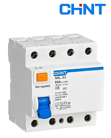 УЗО NXL-63 4P 32A 30mA (6kA) АС АХ CHINT