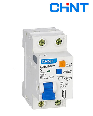 Дифавтомат NXBLE-63Y 1P+N 25А 10mA CHINT
